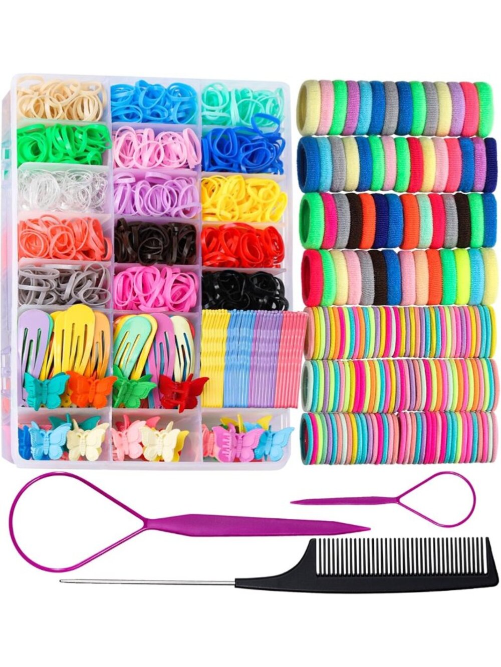 Colorful Elastic Hair Ties for Girls | Durable Rubber Bands & Accessories for
